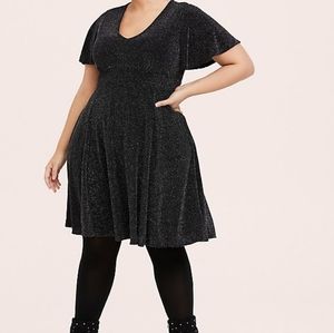 Torrid silver and black dress sz 4